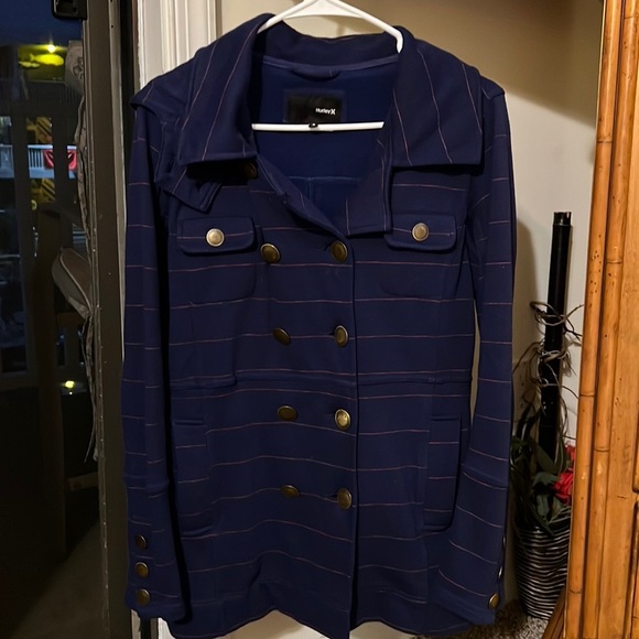 Hurley Winchester Double Breasted Hooded Long Jacket - Picture 3 of 9